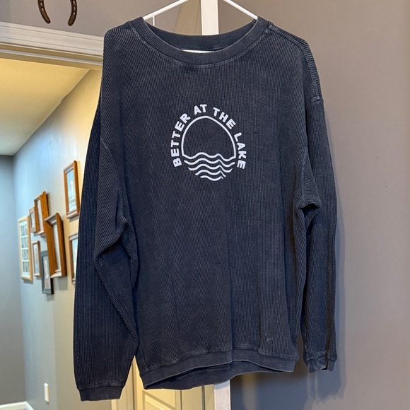 Chika-d Tops - Women's Crewneck Top - Better at the Lake Design